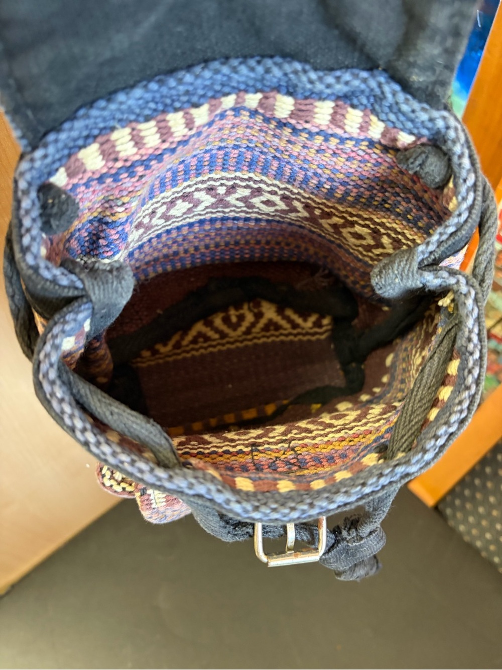 Mini Boho Style Purple Backpack - Picture 4 of 7